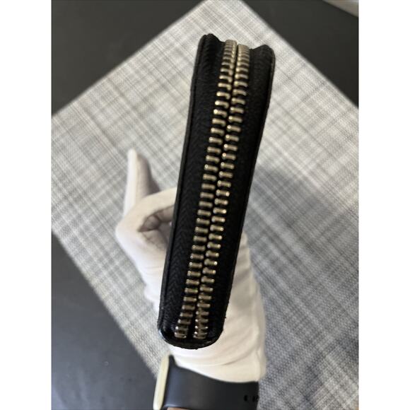 BVLGARI Be Zero One Leather/Canvas Zip Around Long Purse Wallet Black - Nice One - Picture 5 of 12